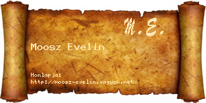 Moosz Evelin névjegykártya